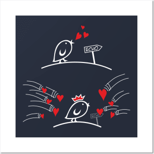 Comic Birds - Tweetlercools - LOVE ECHO 2 Posters and Art